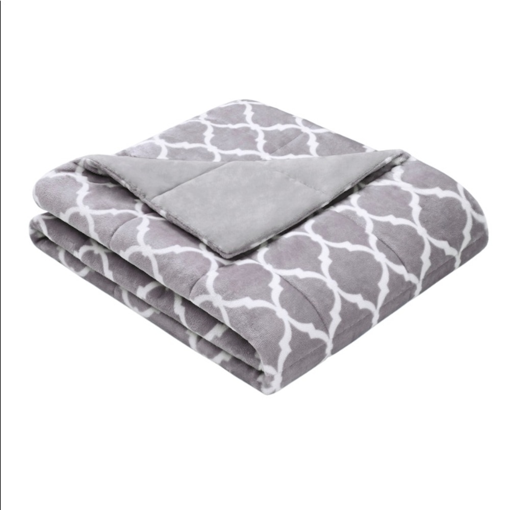 Oversized down alternative throw -  gray